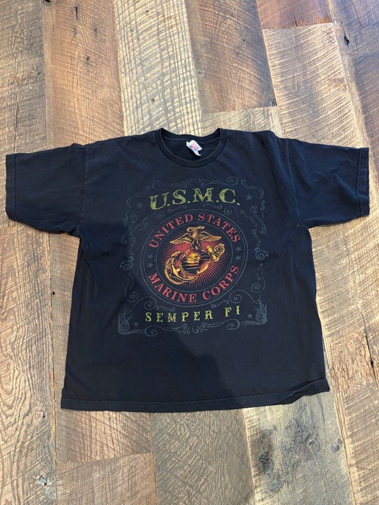 Other - Vintage USMC Semper Fi Graphic Tee Made in USA XL